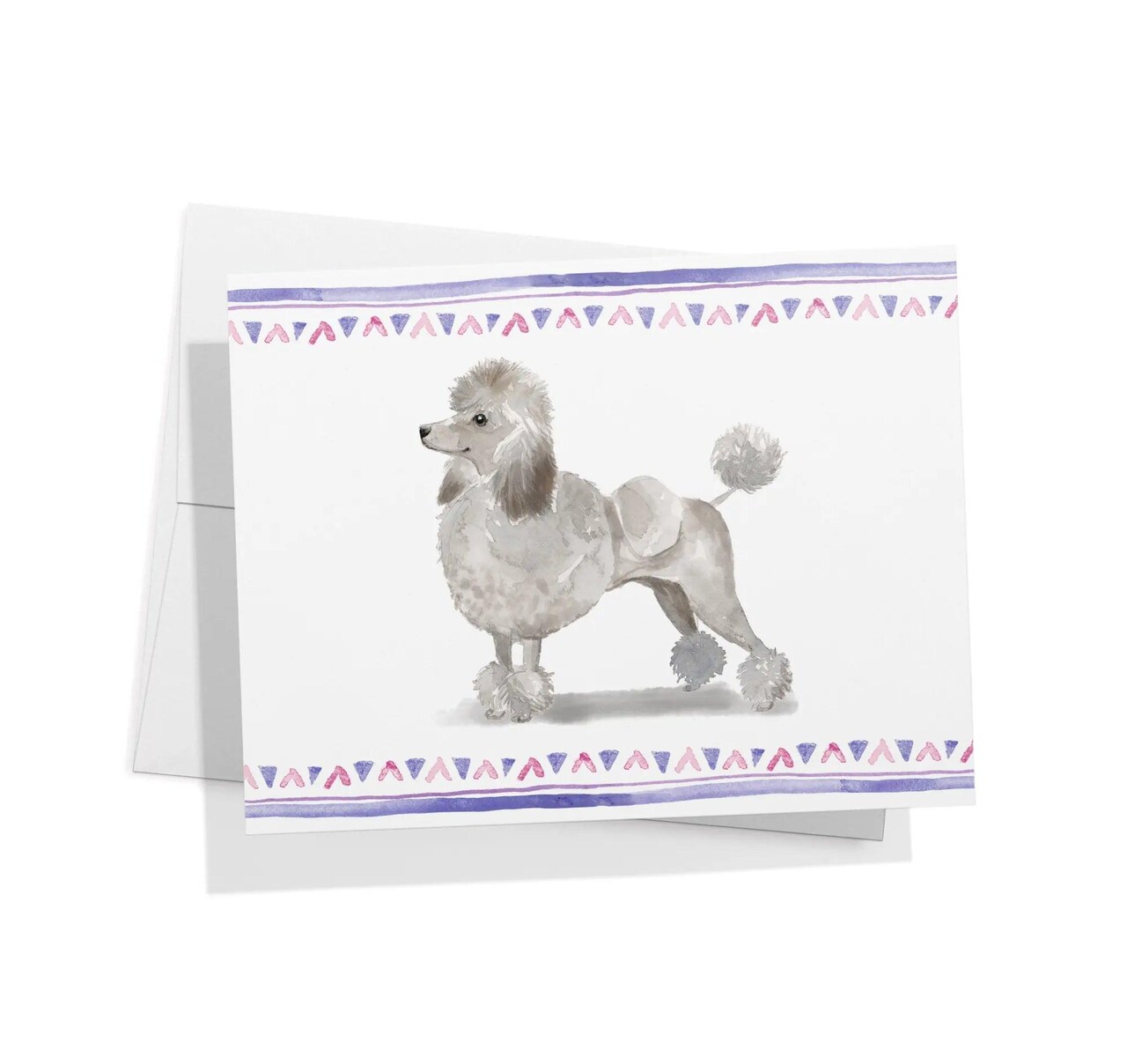 Twigs Paper - Standard Poodle Greeting Cards 12-Count - Poodle Dog Cards with Envelopes - Dog Lover Blank Note Cards - Eco-Friendly Recycled Paper - Made in USA (5.5 x 4.25)